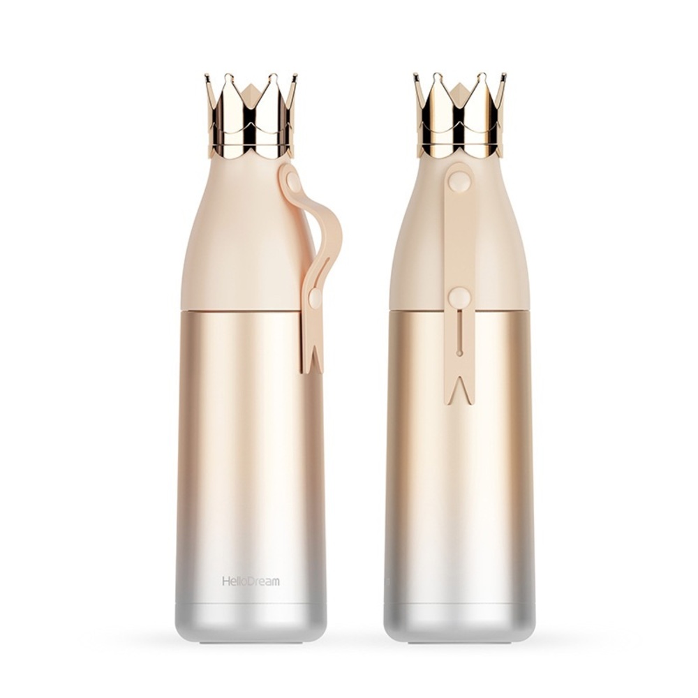 Crown Shape Thermos Flask/Mug Champagne Gold